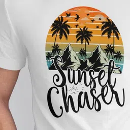 Seekbuylove Typography Printed Round Neck Short Sleeves Bio Finish Pure Cotton T-shirt image 5