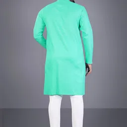 Attigo Sea Green Cotton Blend Kurta Sets image 3
