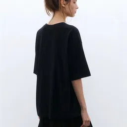 LULU & SKY Women Printed Round Neck Short Sleeves T-shirt image 3