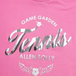 Allen Solly Junior Girls Typography Printed Drop-Shoulder Sleeves Cotton T-shirt image 2