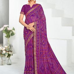 Anouk Rustic Bandhani Zari Pure Chiffon Bandhani Saree-picture-28