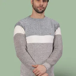 GRACIT Men Striped Woollen Pullover-picture-10