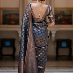 Moda Rapido Woven Design Zari Art Silk Handloom Banarasi Saree image 2