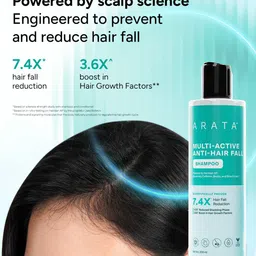 ARATA Multi Active Anti Hair Fall Shampoo With Caffeine - 200 ml image 2