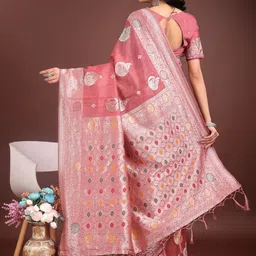 DIVASTRI Ethnic Motifs Woven Design Zari Saree image 2