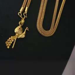 SAT KAIVAL FASHION Gold Plated Pendant with Chain image 2