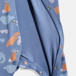 mothercare Infant Boys Printed Pure Cotton Romper image 3