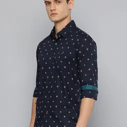 Mufti Slim Fit Geometric Printed Pure Cotton Casual Shirt image 2