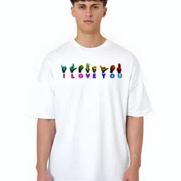 KAIDO Men Typography Printed Round Neck Cotton Oversized T-shirt-picture-28