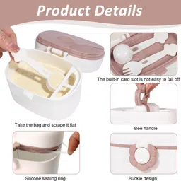 hasthip Travel Baby Milk Powder Container Spill Proof Dispenser - Food Grade Plastic image 3