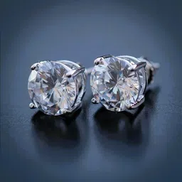FIMBUL 925 Sterling Silver Cubic Zirconia Studded Circular Studs-picture-29
