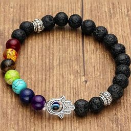 Divine souvenirs Unisex Artificial Beaded Elasticated Bracelet-picture-40