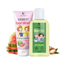 HealthBest Set Of 2 Kidbest Face Wash - 100 ml With Hair Oil - 250 ml-picture-13