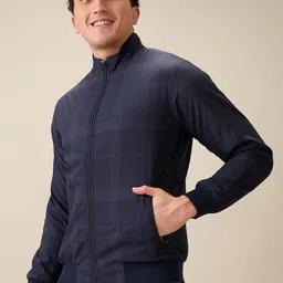 Parx Men Mock Collar Solid Bomber Jacket image 3