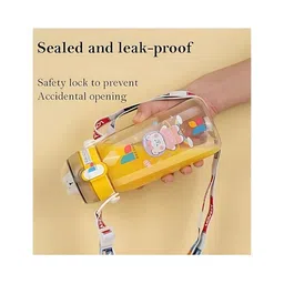 YK Yellow & Transparent Single Plastic Printed Water Bottle image 3