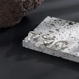 StyleCast x Revolte Men Set Of 3 Silver-Plated Finger Ring image 4