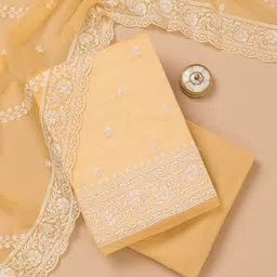 Koskii Floral Embroidered Unstitched Dress Material-image-80