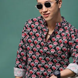 SHOWOFF Men Standard Slim Fit Floral Opaque Printed Casual Shirt-picture-47