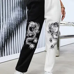 SAAHASAM Women Printed Relaxed Loose Fit Easy Wash Trousers-picture-19