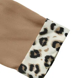 LULU & SKY Leopard Cuff Notched Lapel Overcoat image 4