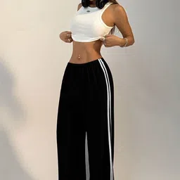 KPOP Women Striped Original Trousers image 3