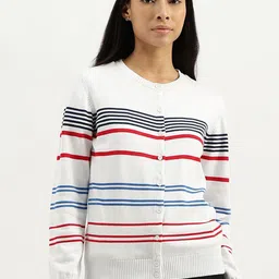 United Colors of Benetton Women Striped Cotton Cardigan-picture-28