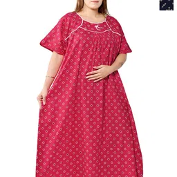 Bindass Female Collection Printed Maxi Nightdress-picture-32