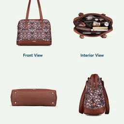 ZOUK Floral Printed Structured Shoulder Bag image 4