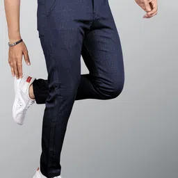 INDICLUB Men Relaxed Formal Trousers image 2