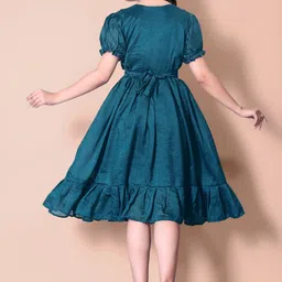 nautiful Women Fit and Flare Multicolor Below Knee Dress image 2