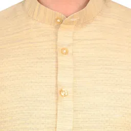 FIK Men Mandarin Collar Kurta with Pyjamas image 3