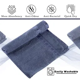 Kuber Industries Brown 3 Pieces Self Design Cotton Highly Absorbent 225 GSM Face Towels image 4