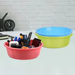 Kuber Industries Green and Blue 3 Pieces Multipurpose Storage Desk Organisers-image-51