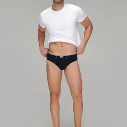 AMUL COMFY Pack Of 2 Pure Cotton Mid-Rise Basic Briefs AC-CBRIIE-SG-NY-S-2PC image 2