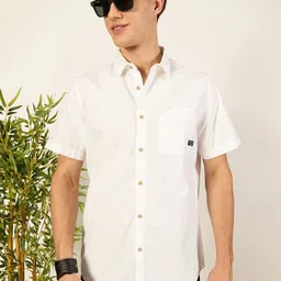 Thomas Scott Men Premium Cutaway Collar Solid Cotton Slim Fit Casual Shirt image 2