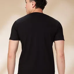 Being Human Men Solid Round Neck Cotton Slim Fit T-shirt image 4