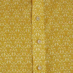 PulseIQ Men Linen Cotton Blend Printed Kurta image 3