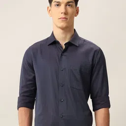 Arrow Men Textured Spread Collar Pure Cotton Formal Shirt-picture-42