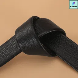flombify Men Casual, Evening, Formal, Party Black Artificial Leather Belt image 2