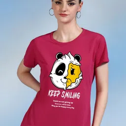 Moda Rapido Women Printed Bio Finish T-shirt-image-89