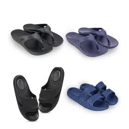 Feel alive Set of 4 Men Solid Ultra Comfortable Lightweight Slipper-picture-17