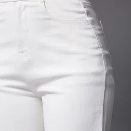 Miss Chase Women Bootcut High-Rise Cotton Light Fade Stretchable Jeans image 5