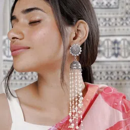 ISLANA Circular Jhumkas Earrings image 5