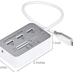 Ever Forever 3 Port USB Hub Type C 3.0/3.1+ All in One Card Reader image 2