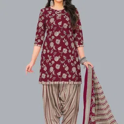 shree jeenmata collection Floral Printed Pure Cotton Unstitched Dress Material-picture-26