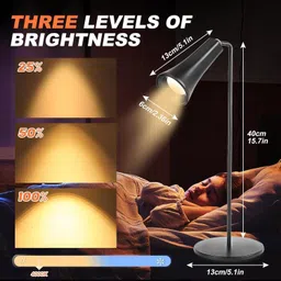 remich Rechargeable LED Touch On Off Control Table Desk lamp Children Eye Protection Study Lamp image 4