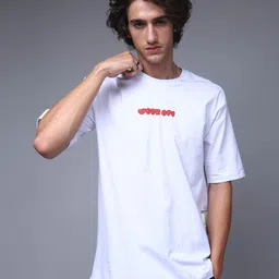 MADSTO Graphic Printed Drop-Shoulder Sleeves Pure Cotton T-shirt-picture-38