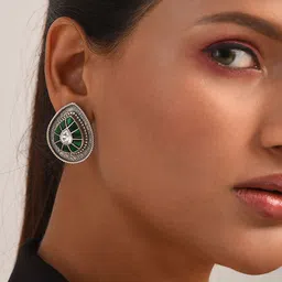 JAYPORE Contemporary Stone Studded Studs image 2