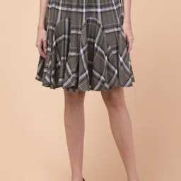 Hive91 Printed Flared A-Line Knee Length Skirt-picture-41