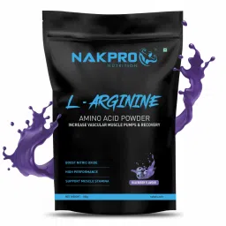 Nakpro L-Arginine Supplement Powder | 2g L-Arginine, 1.8kcal Energy | Nitric Oxide Supplement | Pre Workout Amino Acid, Fuels Muscle Growth (100g, Blueberry)-picture-15
